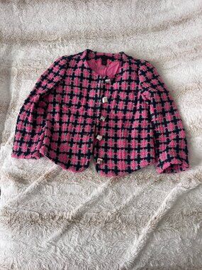 Vintage Marc by Marc Jacobs Plaid Tweed Cropped Jacket size 4